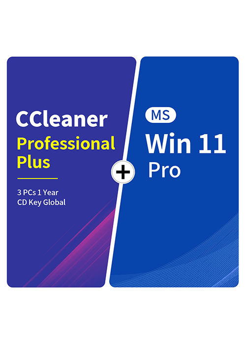 CCleaner Professional Plus 3 PCs 1 Year CD Key Global+MS Win 11 Pro  Pack