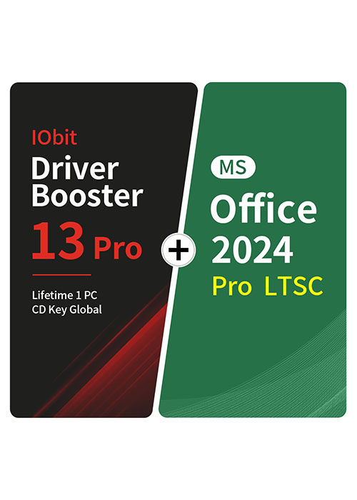 IObit Driver Booster 13 Pro Lifetime 1 PC CD Key Global+MS Office2024 Pro LTSC  Pack
