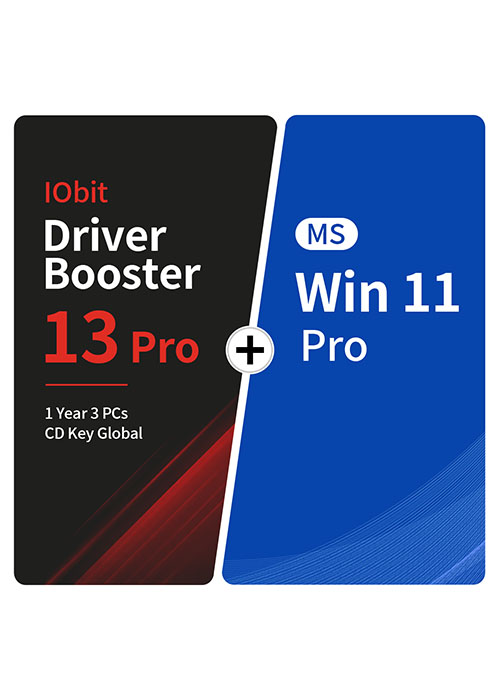 IObit Driver Booster 13 Pro 1 Year 3 PCs CD Key Global+MS Win 11 Pro  Pack